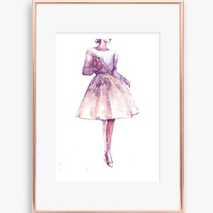 Stampa Illustrazione fashion, Tutù e glitter
