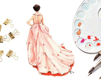 drawing designs of dresses