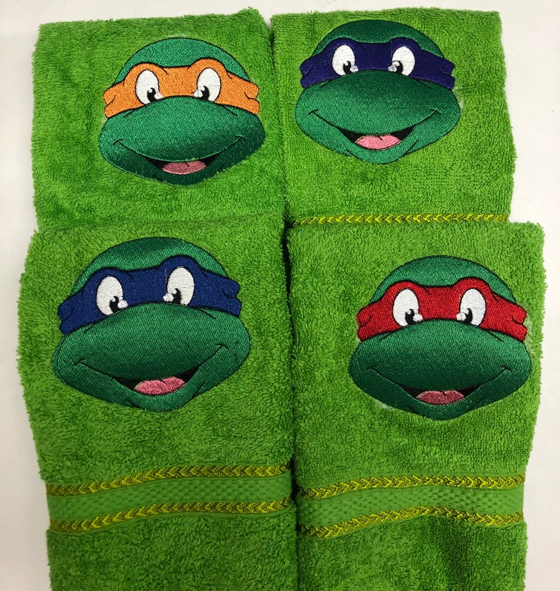 Ninja Turtle Hand Towel Set Etsy UK