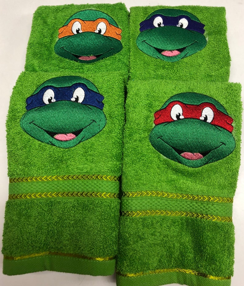 Ninja Turtle Hand Towel Set - Etsy UK