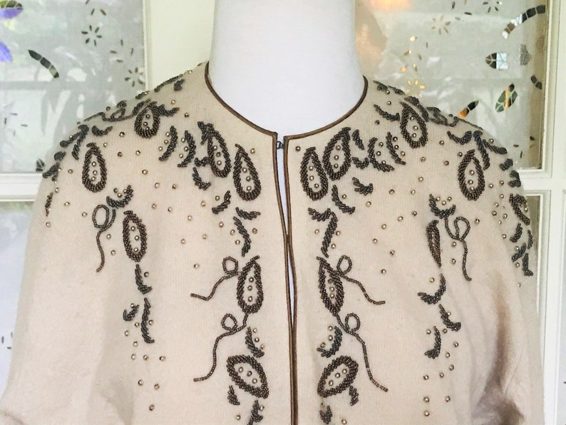 Vintage Beaded 1950/'s Cardigan