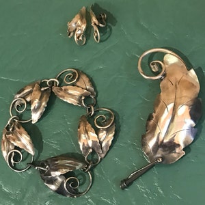 Sterling 1940&#39;s 3 Piece Set by A. Manga