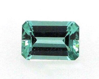 Indicolite Tourmaline, 6.04x4.16mm Emerald Cut, 0.56ctw, VS Clarity, Natural Tourmaline, Brazil, Blue Tourmaline