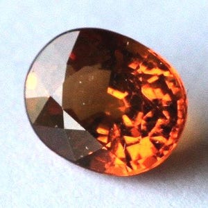 Natural Spessartite Garnet 7.44x5.86mm 1.42ct Mandarin Garnet January Birthstone