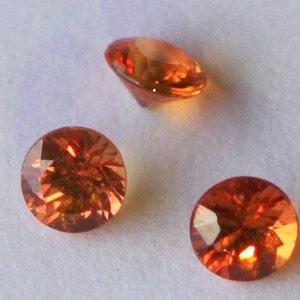 RETIREMENT CLEARANCE 12Pc Lot 2.75mm Peachy Orange Sapphire 1.01ctw VS Clarity Diamond Cut