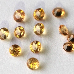 RETIREMENT CLEARANCE 25pc Lot 2mm Natural Peach Sapphire 1.05ctw Faceted Round VS Clarity Diamond Cut