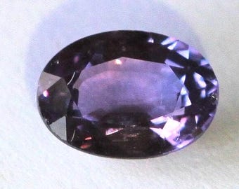 Purple Sapphire 1.11ct GIA Certified from Madagascar, 7.23x5.26mm, Loose Sapphire, September Birthstone, Natural Sapphire