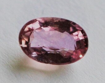 Natural Pink Sapphire, 6x4mm Faceted Oval, 0.61ct, VS Clarity, September Birthstone, Loose Sapphire