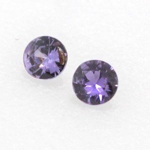 5pc Lot 2.8mm Lavender Sapphire 0.45ctw Faceted Round Light Purple Natural Sapphire RETIREMENT CLEARANCE