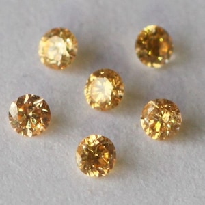 Untreated Fancy Peach Diamond 1.8mm, VS Clarity, Brilliant Cut, Melee Diamond, Loose Diamond