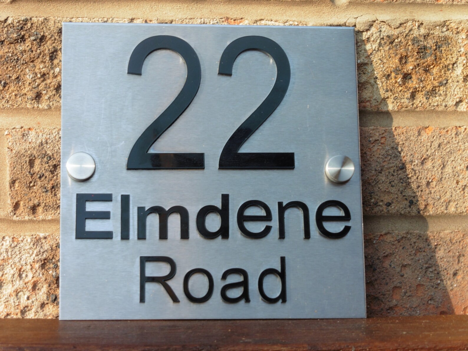 Brushed Stainless Steel House Sign Number. Personalised. Etsy