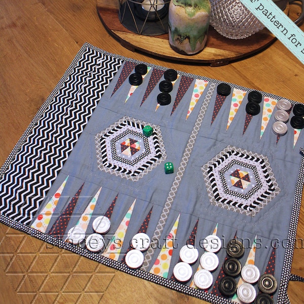 Backgammon Game PDF Sewing Pattern with instructions