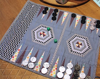 Backgammon Game PDF Sewing Pattern with instructions