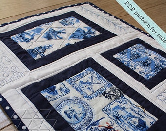 Picture Frame Placemat PDF sewing pattern with instructions