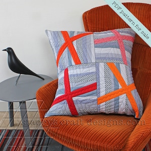 Topsy-Turvy X Cushion Cover - PDF sewing pattern with instructions