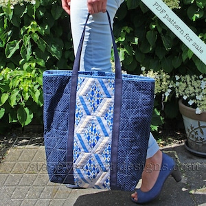 Diamonds and More Tote Bag - PDF sewing pattern with instructions