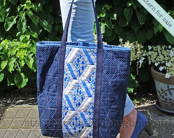 Diamonds and More Tote Bag - PDF sewing pattern with instructions