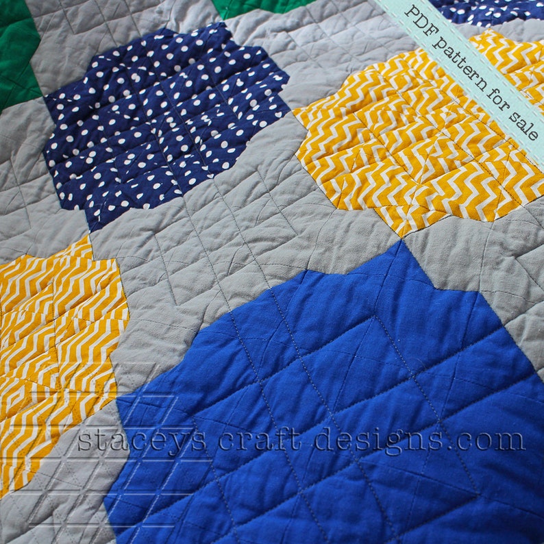 Alhambra Throw Quilt PDF pattern with instructions image 3