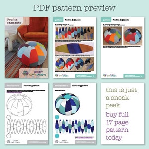 Pouf in Segments PDF pattern with instructions image 4
