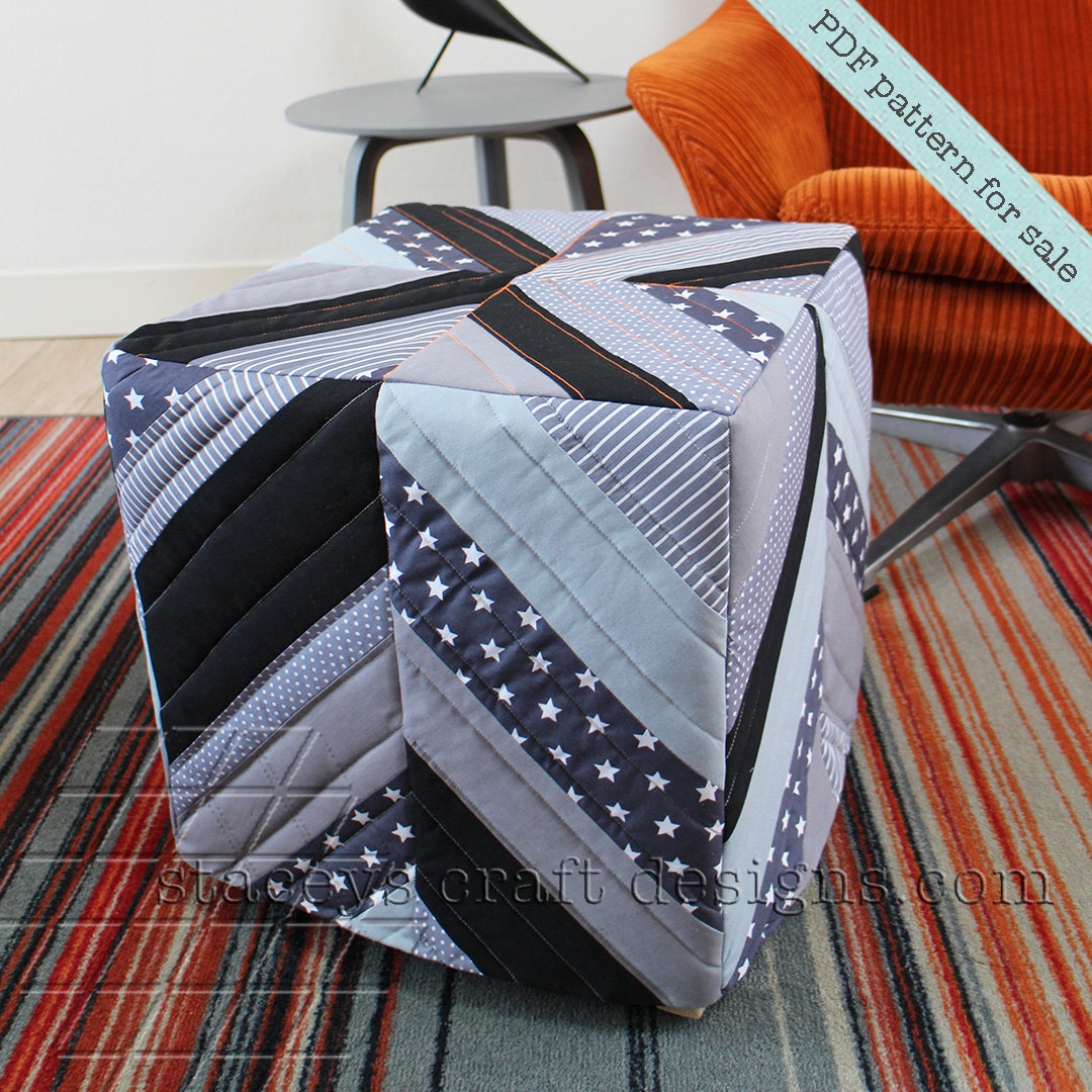 Pouf Cover - PDF Sewing Pattern With Instructions - Etsy