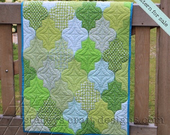Moroccan Leaves Quilt - PDF sewing pattern with instructions