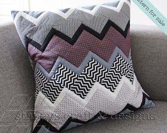 Random Chevron Cushion PDF sewing pattern with instructions