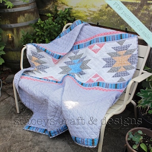 Aztec Quilt PDF pattern with instructions
