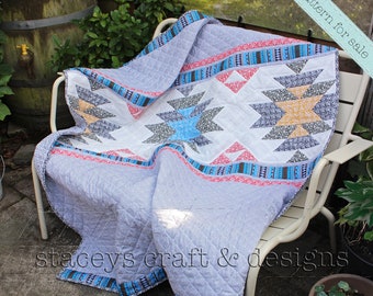 Aztec Quilt - PDF sewing pattern with instructions