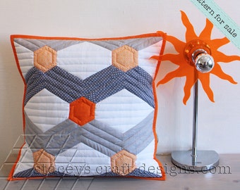 Hexagoned Chevron Cushion PDF sewing pattern with instructions