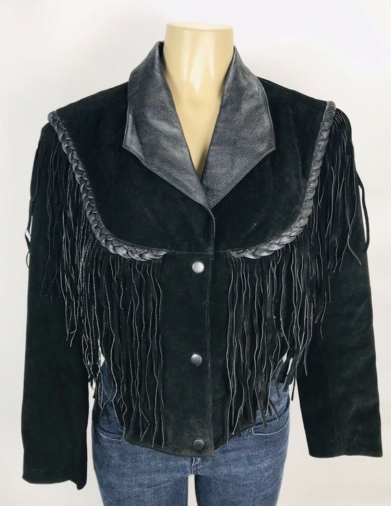 leather gallery fringe jacket