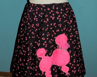 1950's POODLE SKIRT OUTFIT/Swing Dance wear/Halloween Costume/Full Skirt with Petticoat, scarf and pin/Jive costume/Sock Hop/1950's clothing