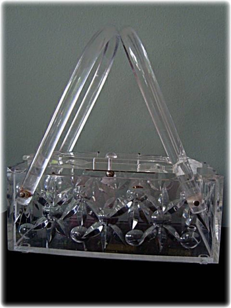 vintage clear lucite purse