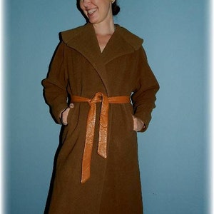 1950s Vintage Plus Camel colored wool belted Coat image 1