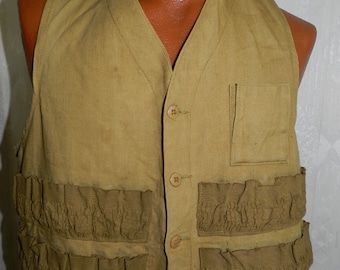 Vintage 40's-50's Hunter's Shooting Vest by Hettrick Manufacturing