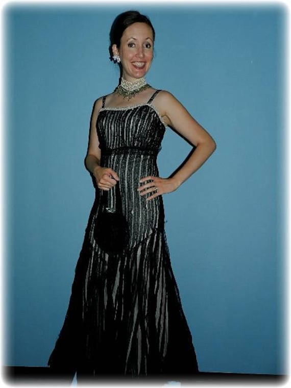 Vintage 1930’s Black Lace Strapless Prom/ Evening 