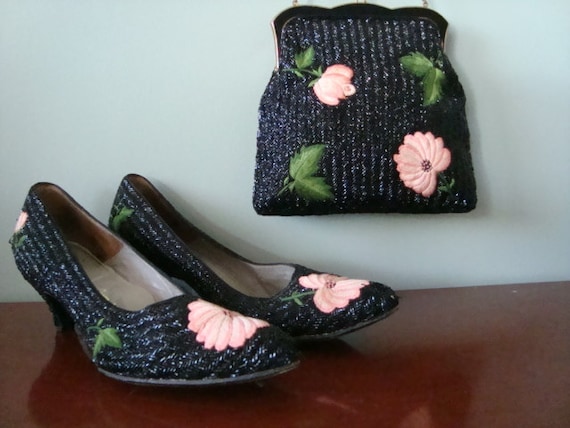 1950's vintage purse and matching shoes