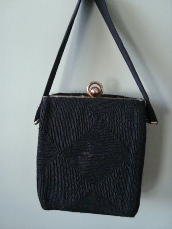 Vintage 1940's Ribbed Purse