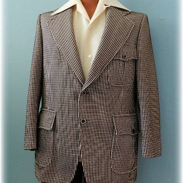 1970’s Vintage Men’s Polyester Leisure 3 Piece Suit