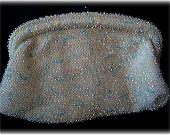 1960's Vintage Beaded Clutch Purse