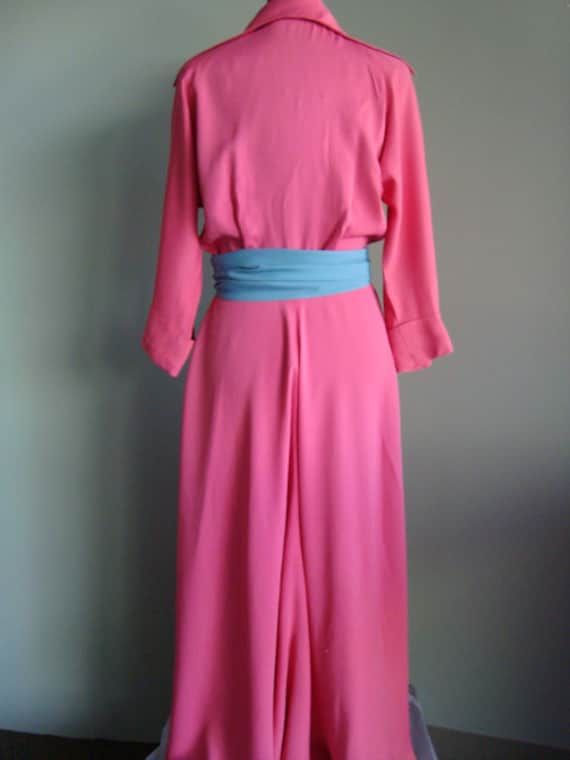 1940s Vintage Hot Pink Plus Size Designer Lounge … - image 3