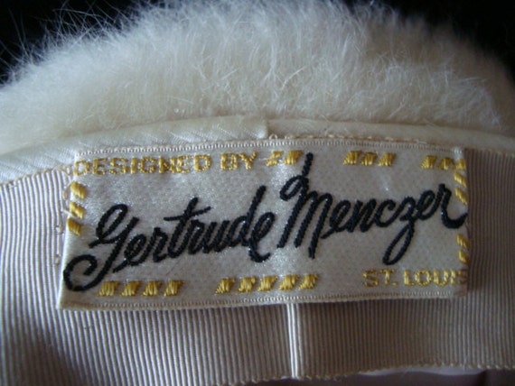 White Fox Fur Designer Vintage Hat - image 3