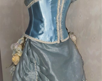 OLD WEST/VICTORIAN Bustle Dress,Steampunk,1870’S Historical Dress,1870’S Reenactment wear,Halloween Costume