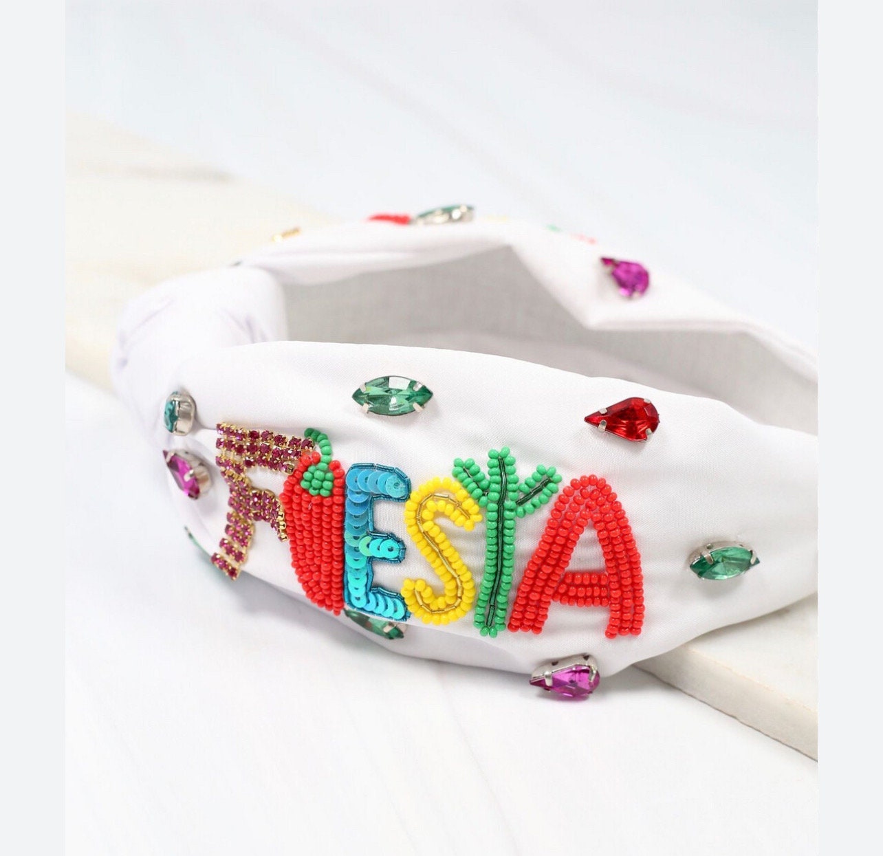 Fiesta Cinco De Mayo Seed Bead Knot Headband Etsy