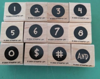 Stampin' up set " Alphadot Numbers"