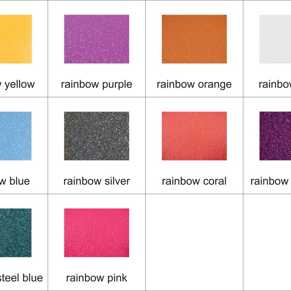 ¡Venta! Neon Rainbow Glitter Heat Transfer Vinilo 10 colores (HTV) - 20 pulgadas X 5 Pies