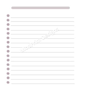 Notability Template Simple Modern Mauve List