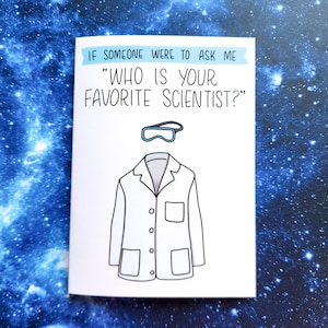 Cartão // Você é meu cientista favorito, comemoração de formatura científica