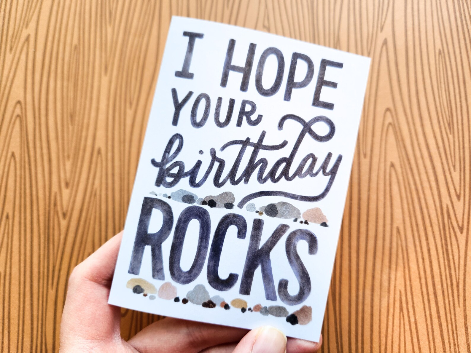 Card // I Hope Your Birthday Rocks, Geology Science Greeting, Rockhound ...