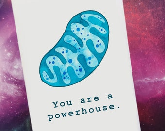 Tarjeta imprimible // Eres una tarjeta de felicitación Powerhouse 5x7 Mitochondria Biology, impresa en casa,