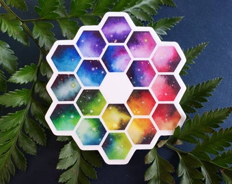 Vinyl Sticker // JWST science, astronomy telescope art